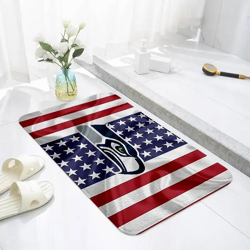 Seattle Seahawks Floor Mat for Home Use – Non-Slip Laundry, Living Room & Entryway Rug