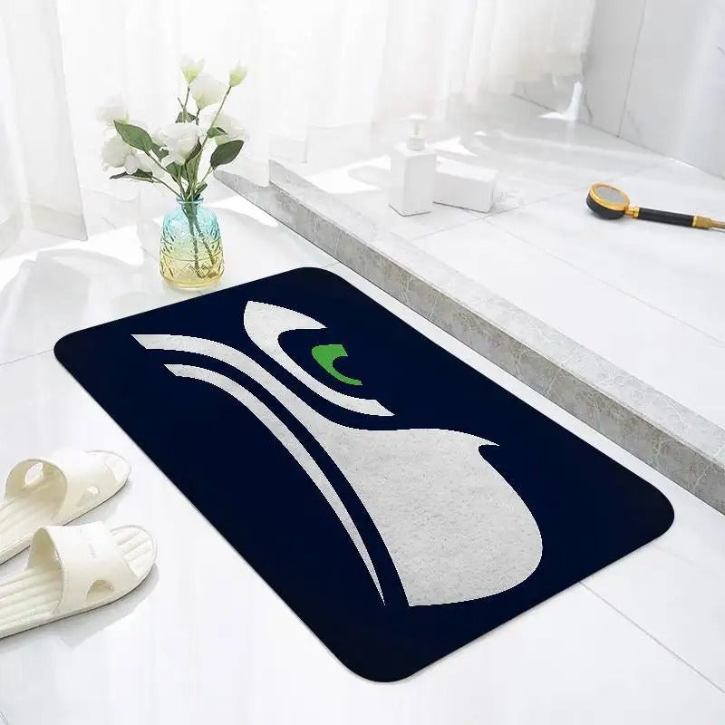 Seattle Seahawks Floor Mat for Home Use – Non-Slip Laundry, Living Room & Entryway Rug