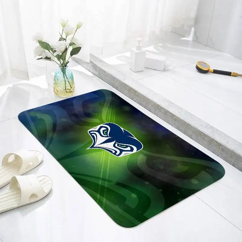 Seattle Seahawks Floor Mat for Home Use – Non-Slip Laundry, Living Room & Entryway Rug