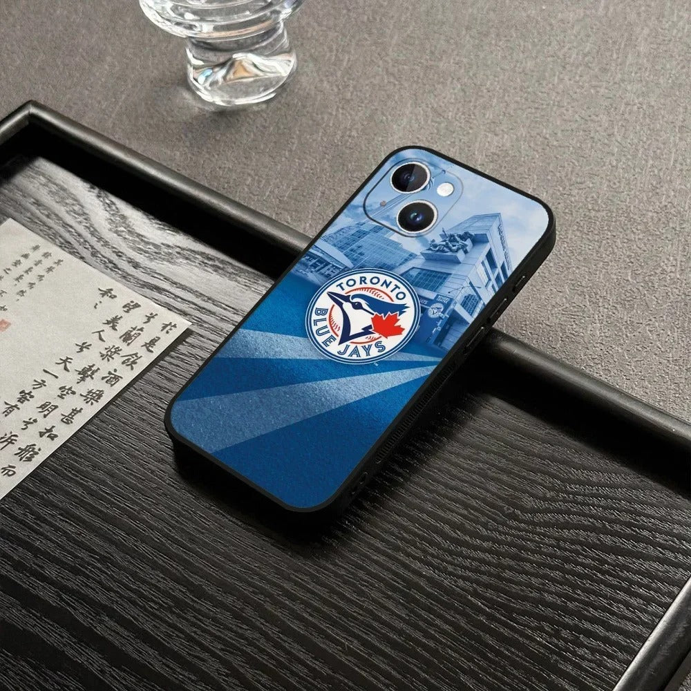 Toronto Blue Jays Phone Case Compatible with iPhone 7–16 Series, Black Protective Shell