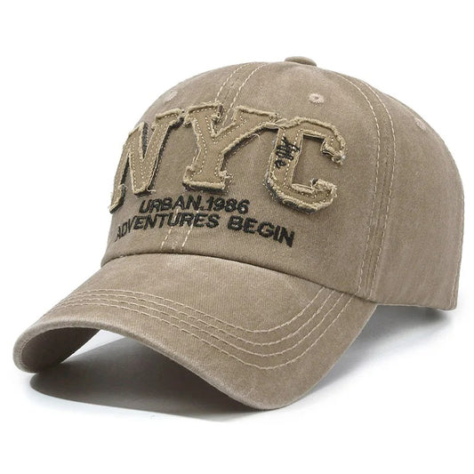 Adjustable Black Baseball Cap with “NYC” Embroidery for Daily Sun Coverage