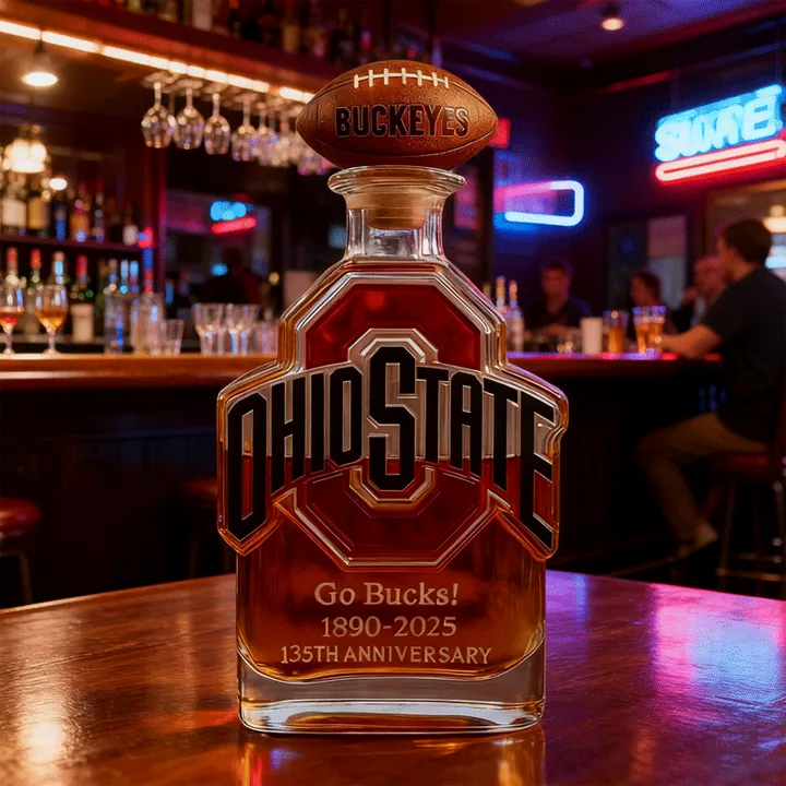 Ohio State Buckeyes Go Bucks 1980-2025 135th Anniversary Custom Bottle