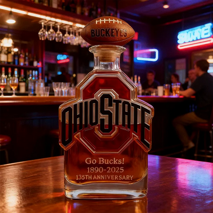 Ohio State Buckeyes Go Bucks 1980-2025 135th Anniversary Custom Bottle