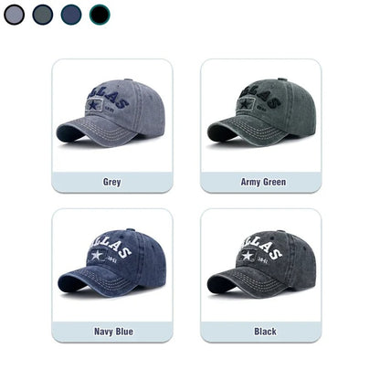 Unisex Dallas Embroidered Baseball Cap with Adjustable Snapback, Multiple Color Options