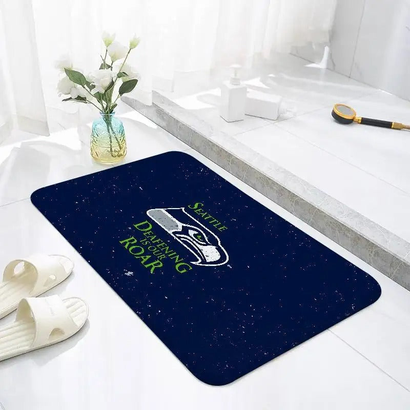 Seattle Seahawks Floor Mat for Home Use – Non-Slip Laundry, Living Room & Entryway Rug