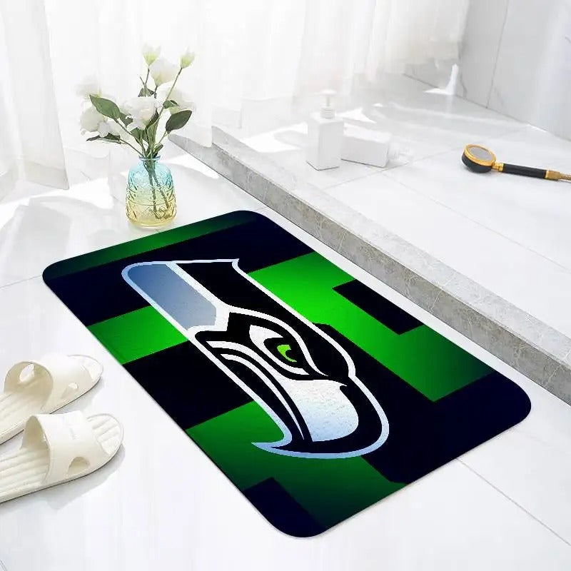 Seattle Seahawks Floor Mat for Home Use – Non-Slip Laundry, Living Room & Entryway Rug