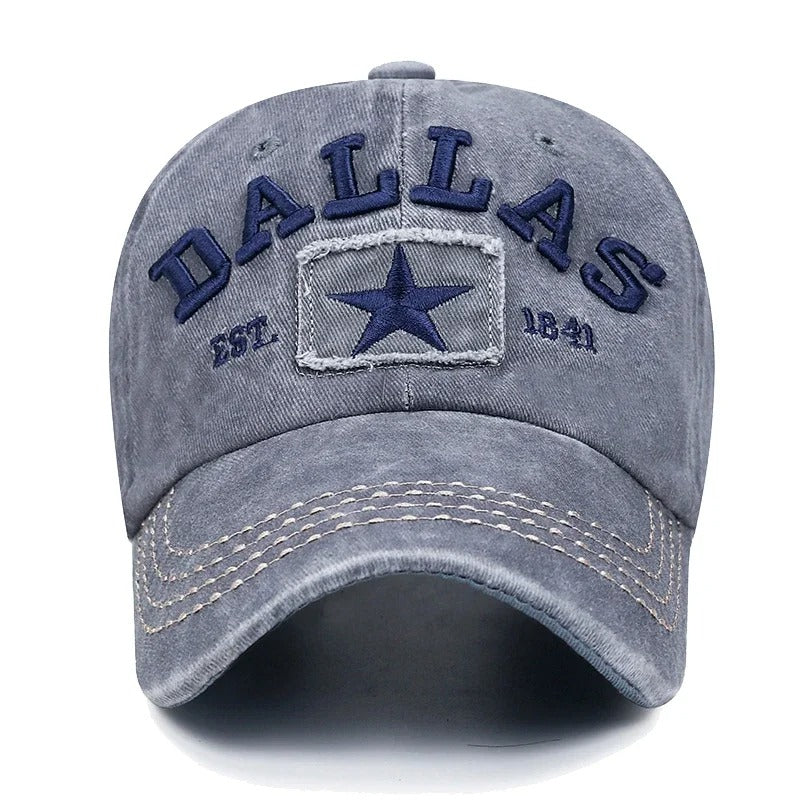 Unisex Dallas Embroidered Baseball Cap with Adjustable Snapback, Multiple Color Options