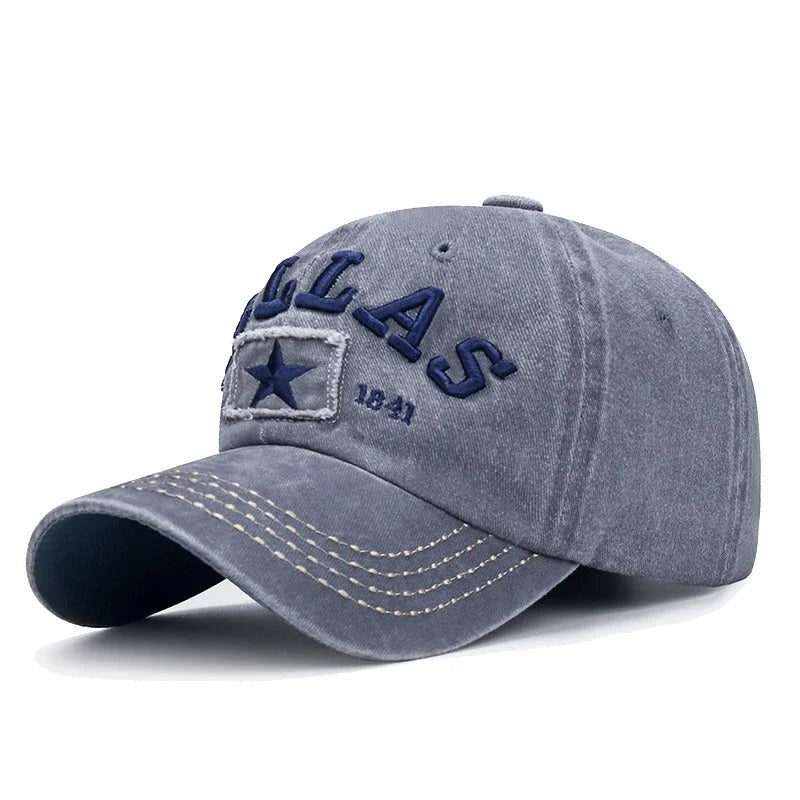 Unisex Dallas Embroidered Baseball Cap with Adjustable Snapback, Multiple Color Options