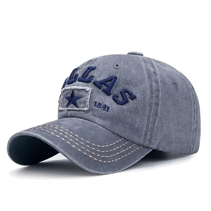 Unisex Dallas Embroidered Baseball Cap with Adjustable Snapback, Multiple Color Options