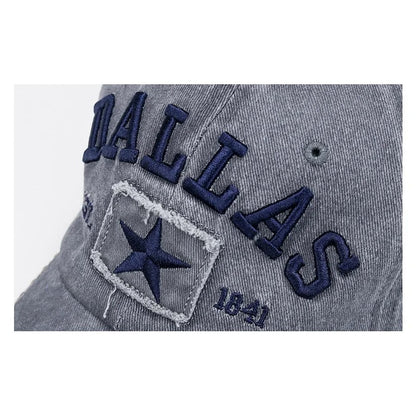 Unisex Dallas Embroidered Baseball Cap with Adjustable Snapback, Multiple Color Options