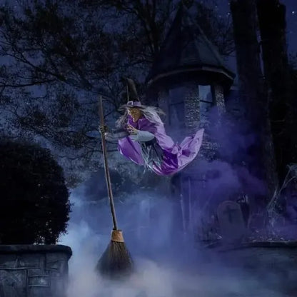 Halloween Props Garden Flying Witch