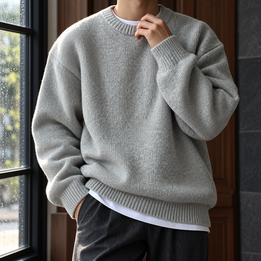 Aaron | Textured Crewneck Sweater