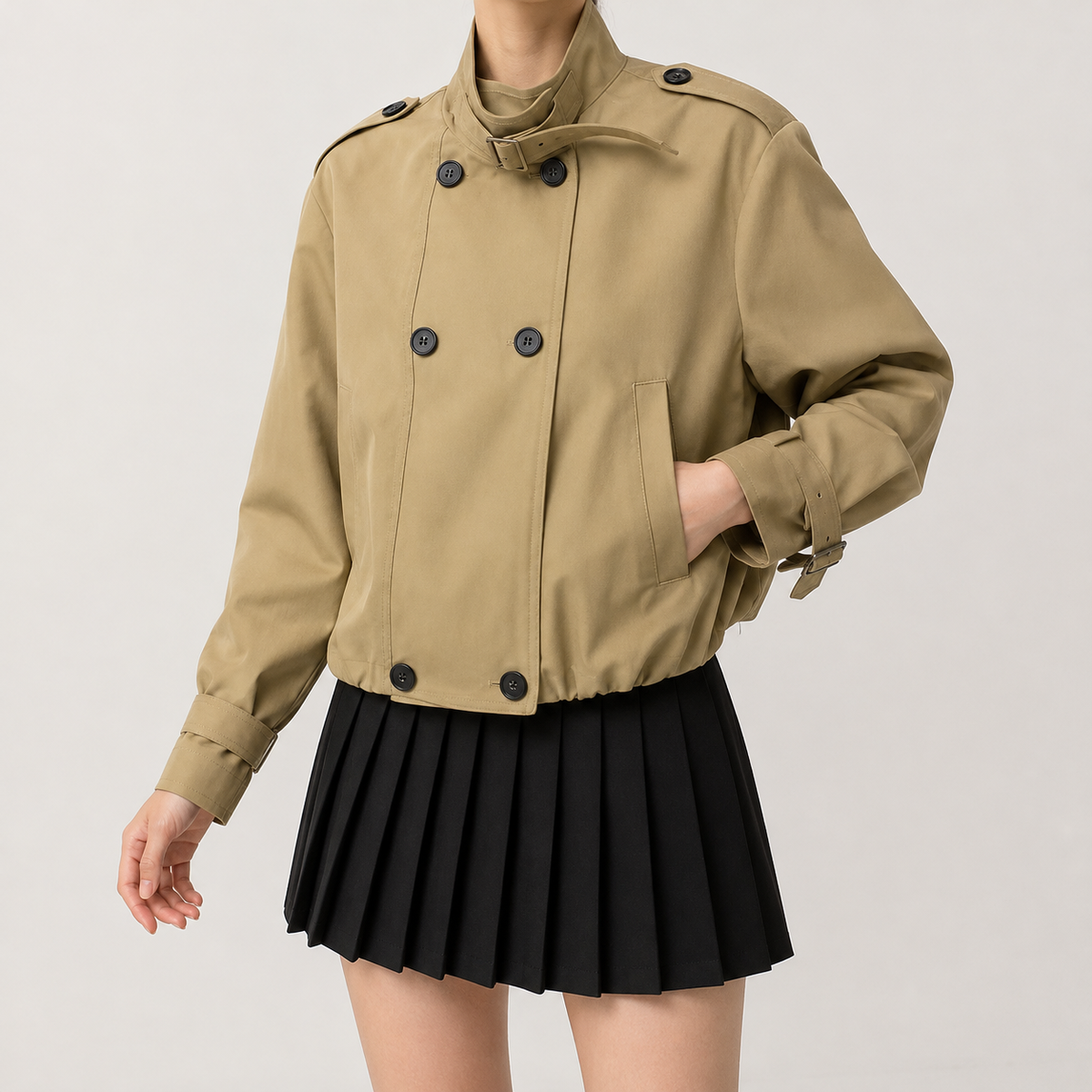 Adalie | Women's Cropped Trench Jacket