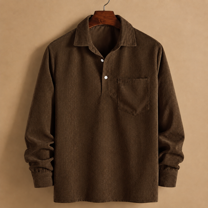 Leon | Long Sleeve Corduroy Polo