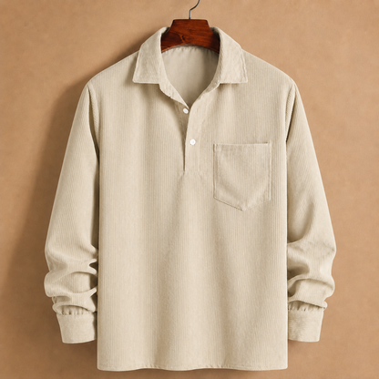 Leon | Long Sleeve Corduroy Polo