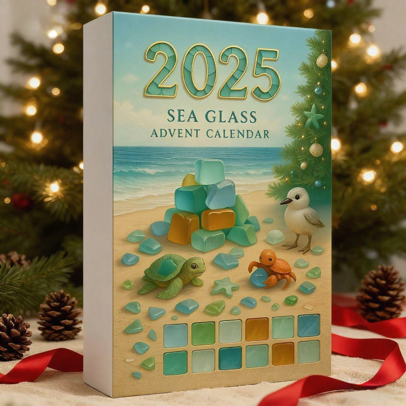 Sea Glass Christmas Tree Advent Calendar