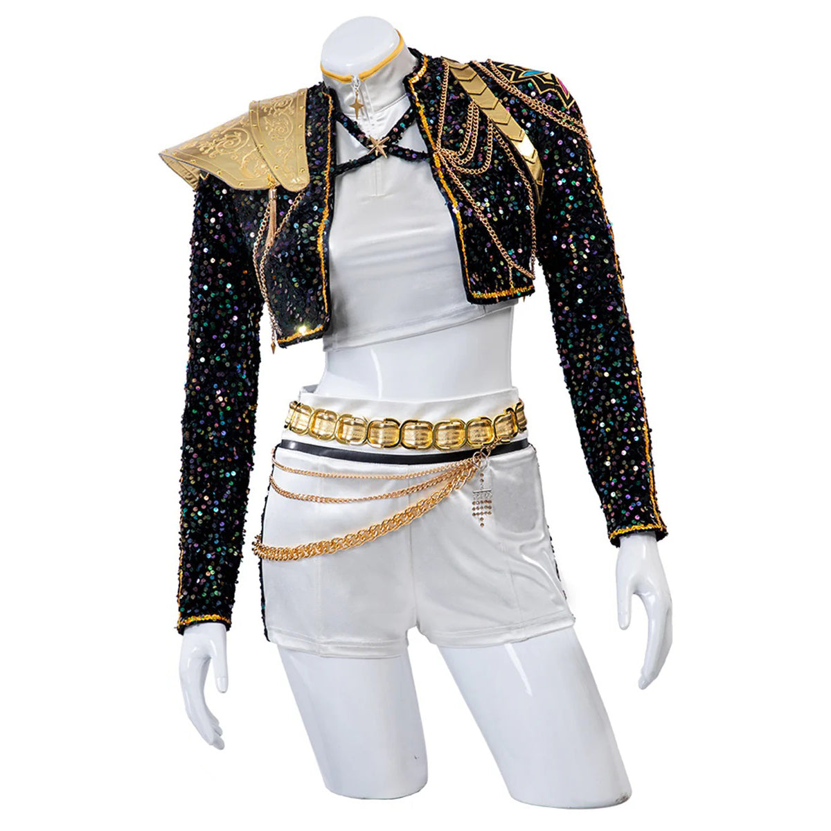 Kids & Adult KPop Rumi Golden Deluxe Costume 4-Piece Performance Cosplay Outfit Full Set
