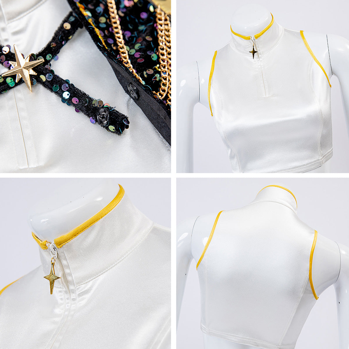 Kids & Adult KPop Rumi Golden Deluxe Costume 4-Piece Performance Cosplay Outfit Full Set
