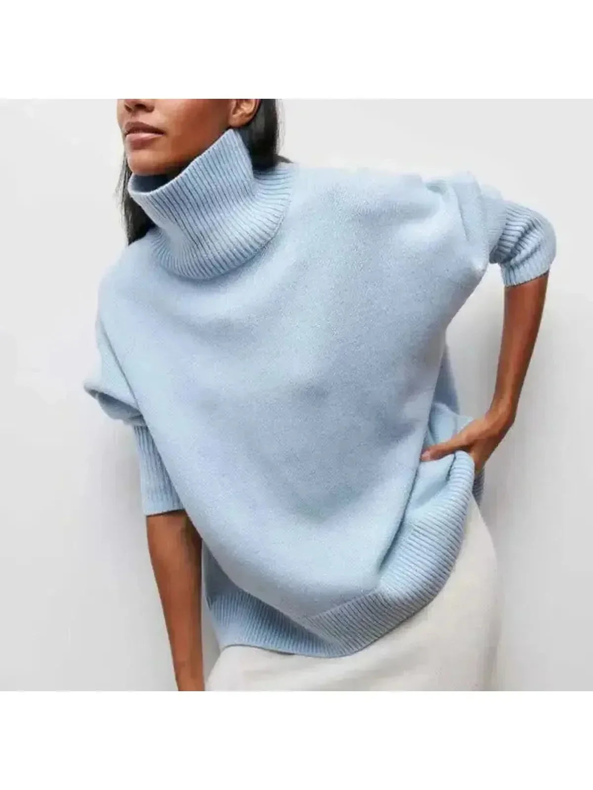 Bequia | Women's Oversized Turtleneck Knit Sweater