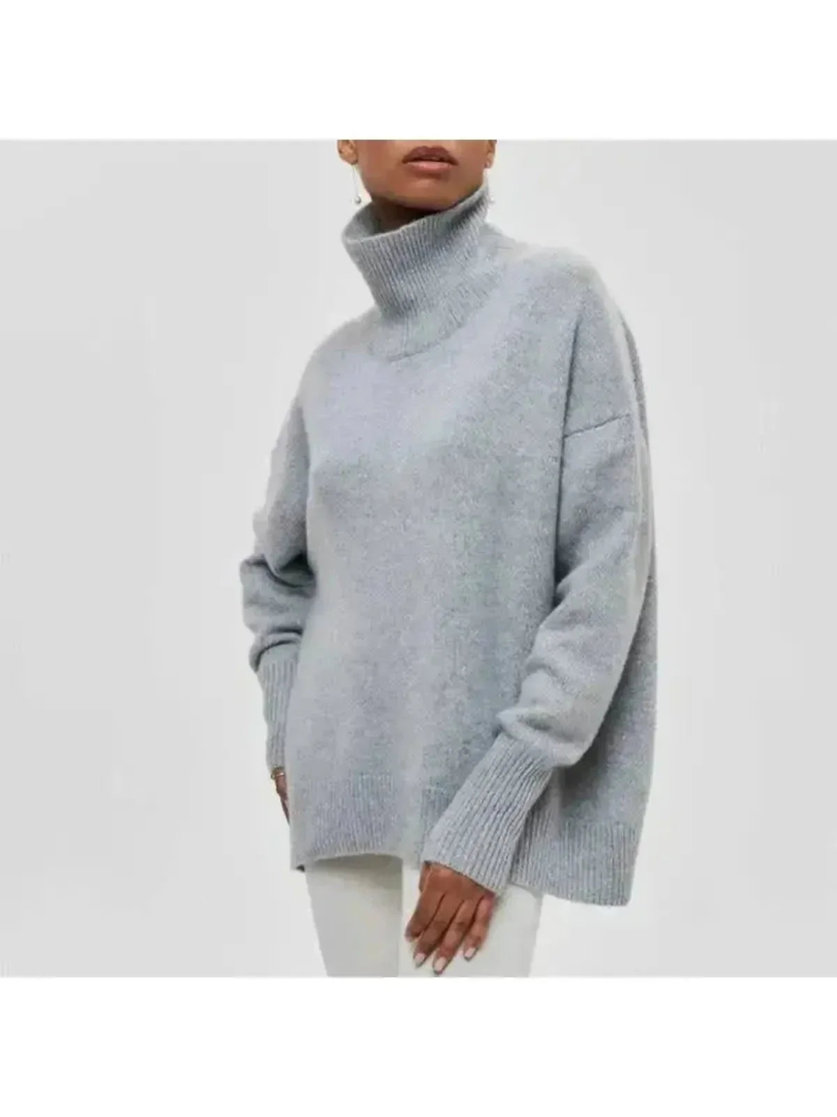 Bequia | Women's Oversized Turtleneck Knit Sweater