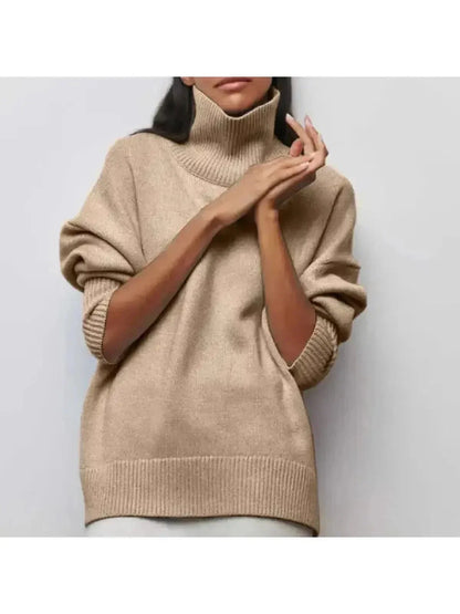 Bequia | Women's Oversized Turtleneck Knit Sweater