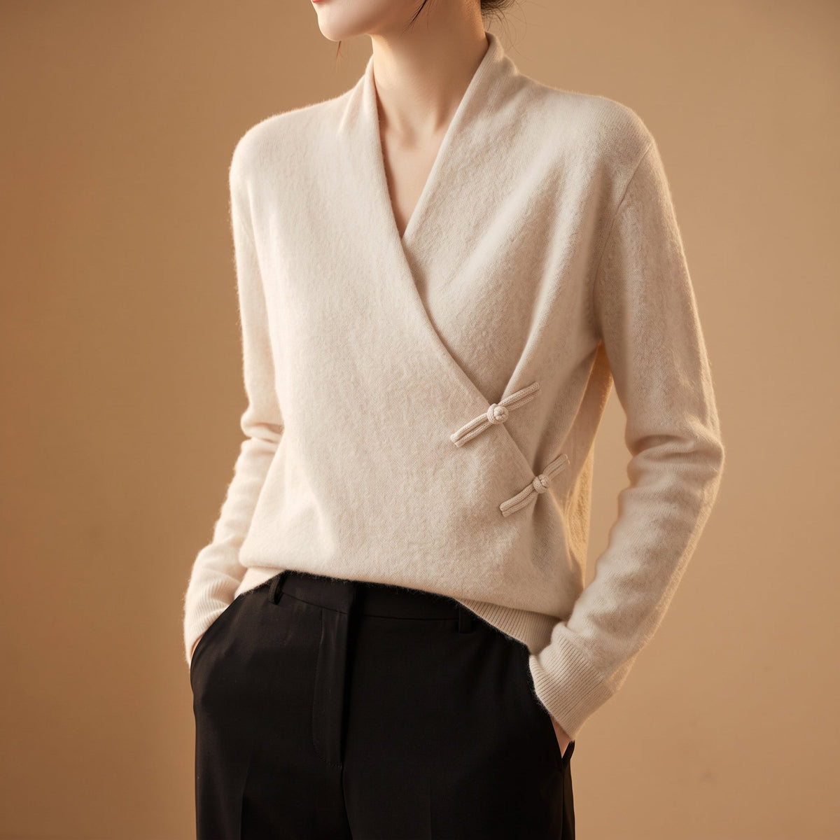 Naomi | Merino Wool Wrap Sweater