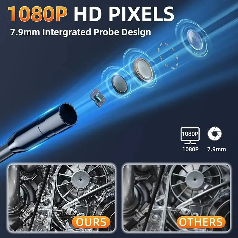 Industrial Endoscope Inspection Camera – 1080P HD with 4.3-Inch Screen Adjustable Lens