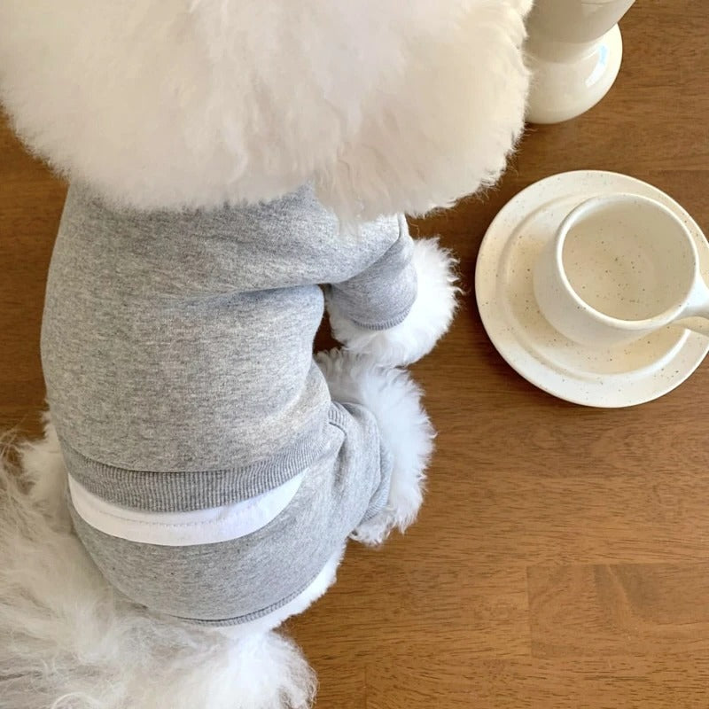 Fleece Sweatshirt & Jogger Pants All-in-one | Dog Sweatshirt | Dog Jogger Pants | Dog, Puppy Clothes | Dog, Puppy Clothing | Dog Jumpsuit