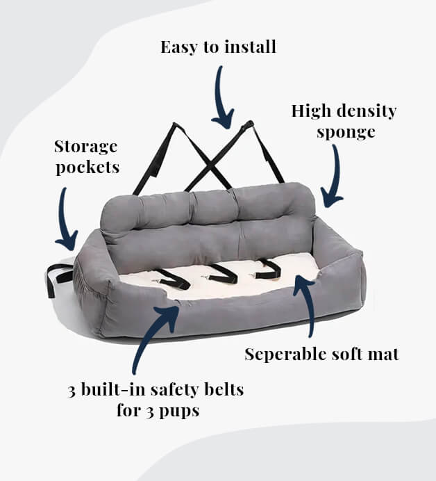 Large Dog Car Seat Bed