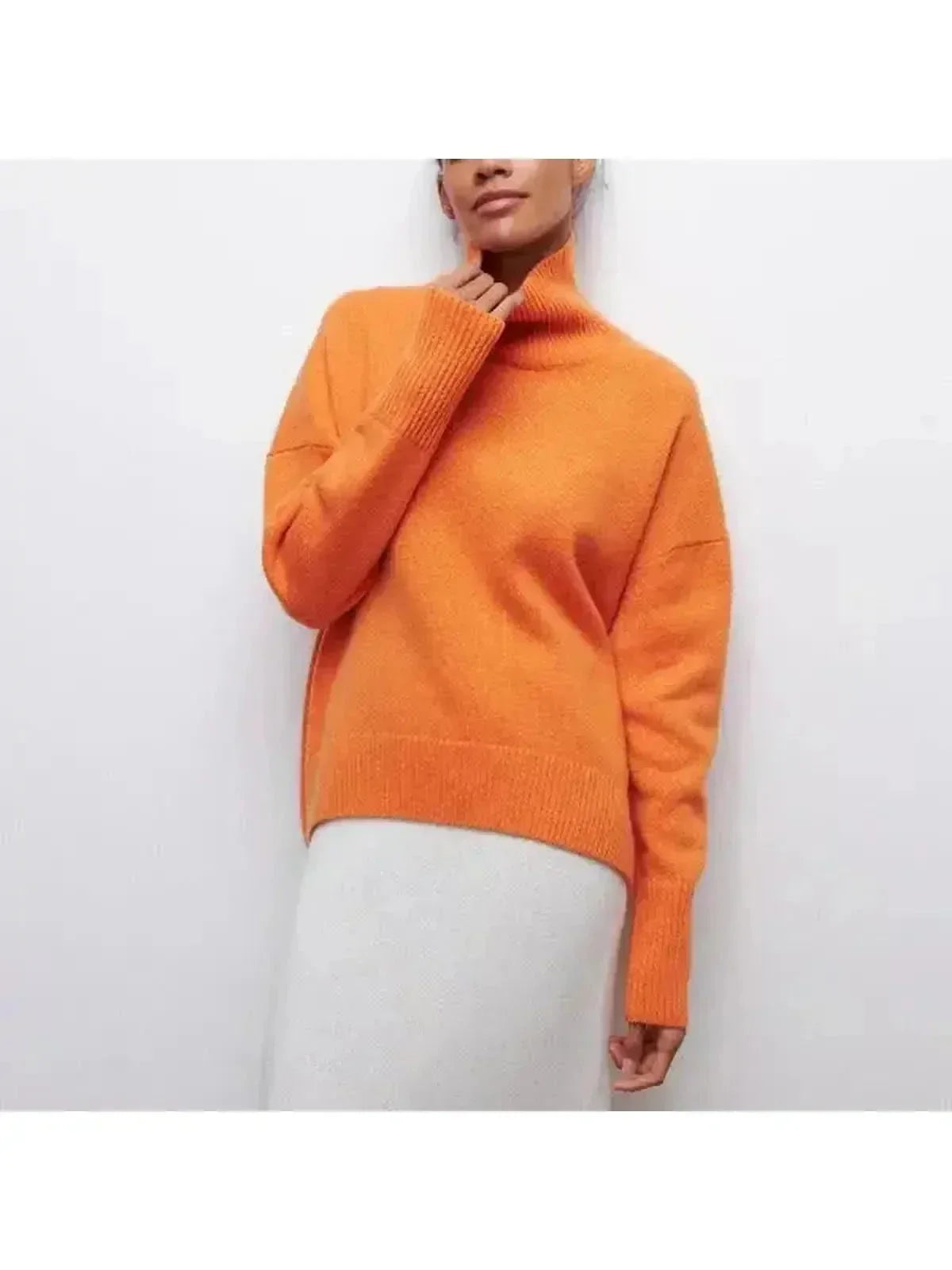 Bequia | Women's Oversized Turtleneck Knit Sweater