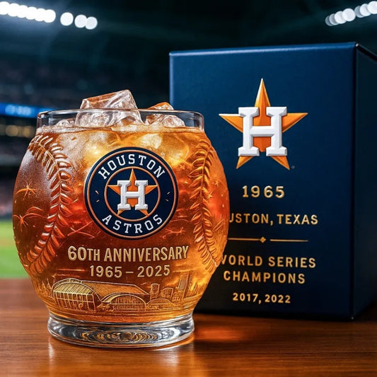 Houston Astros 60th Anniversary 1965-2025 Glass