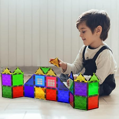 Magnetic Building Tiles - 64 Pcs or 119 Pcs - STEM Blocks