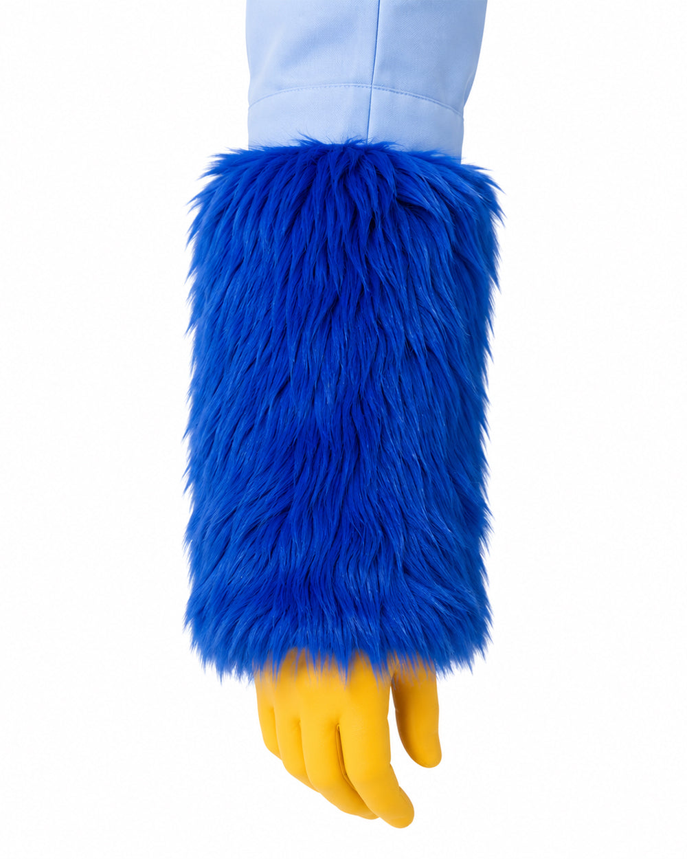 Blue Monster Costume Scary Toy Factory Uniform Set with Fuzzy Cuffs for Kids Adults Themed Party