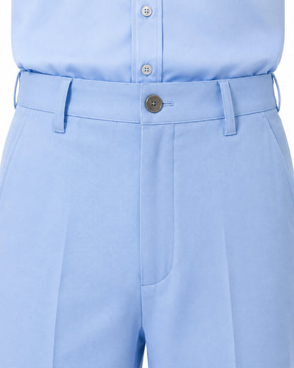 Blue Monster Costume Scary Toy Factory Uniform Set with Fuzzy Cuffs for Kids Adults Themed Party