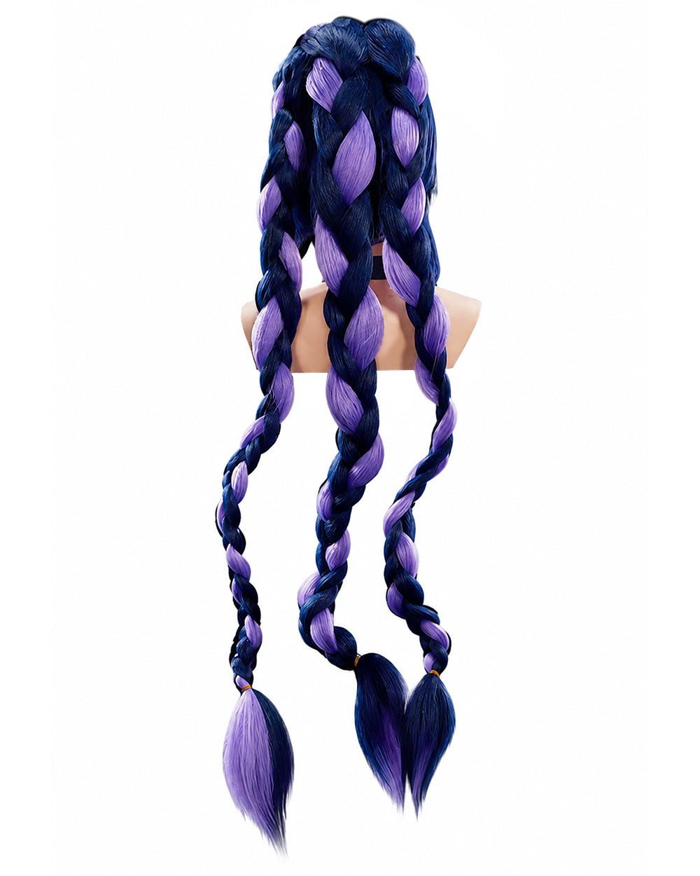 Chapter 5 Lily Wig Navy Purple Mixed Long Triple Braids Wig for Kids Adults Cosplay
