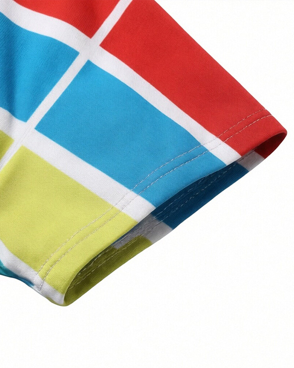 Adult Gracie Green Cosplay Outfit Rainbow Striped T-shirt and Blue Denim Overalls