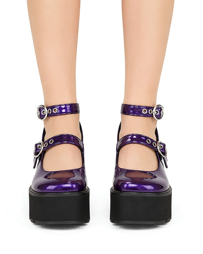 Wren | Women's Purple Platform Mary Janes