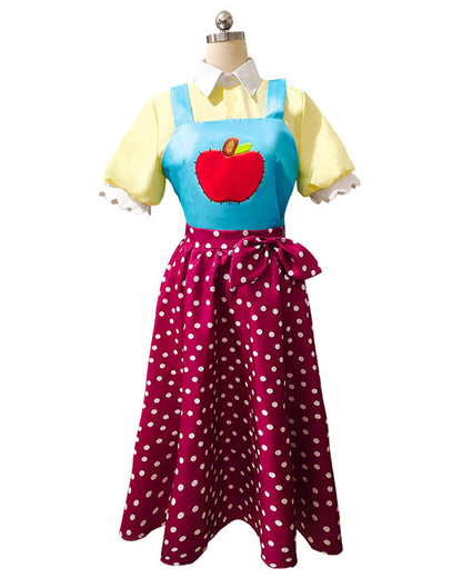 Scary Teacher Cosplay Costume Chapter 3 Yellow Vintage Shirt Vest and Skirt for Girls Women Halloween Cosplay