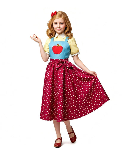 Scary Teacher Cosplay Costume Chapter 3 Yellow Vintage Shirt Vest and Skirt for Girls Women Halloween Cosplay