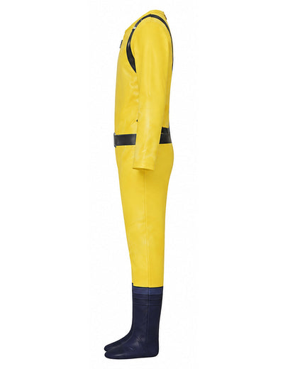 Kids The Player Costume Yellow Hazmat Suit with Extendable Grabber Hands for Cosplay Carnival