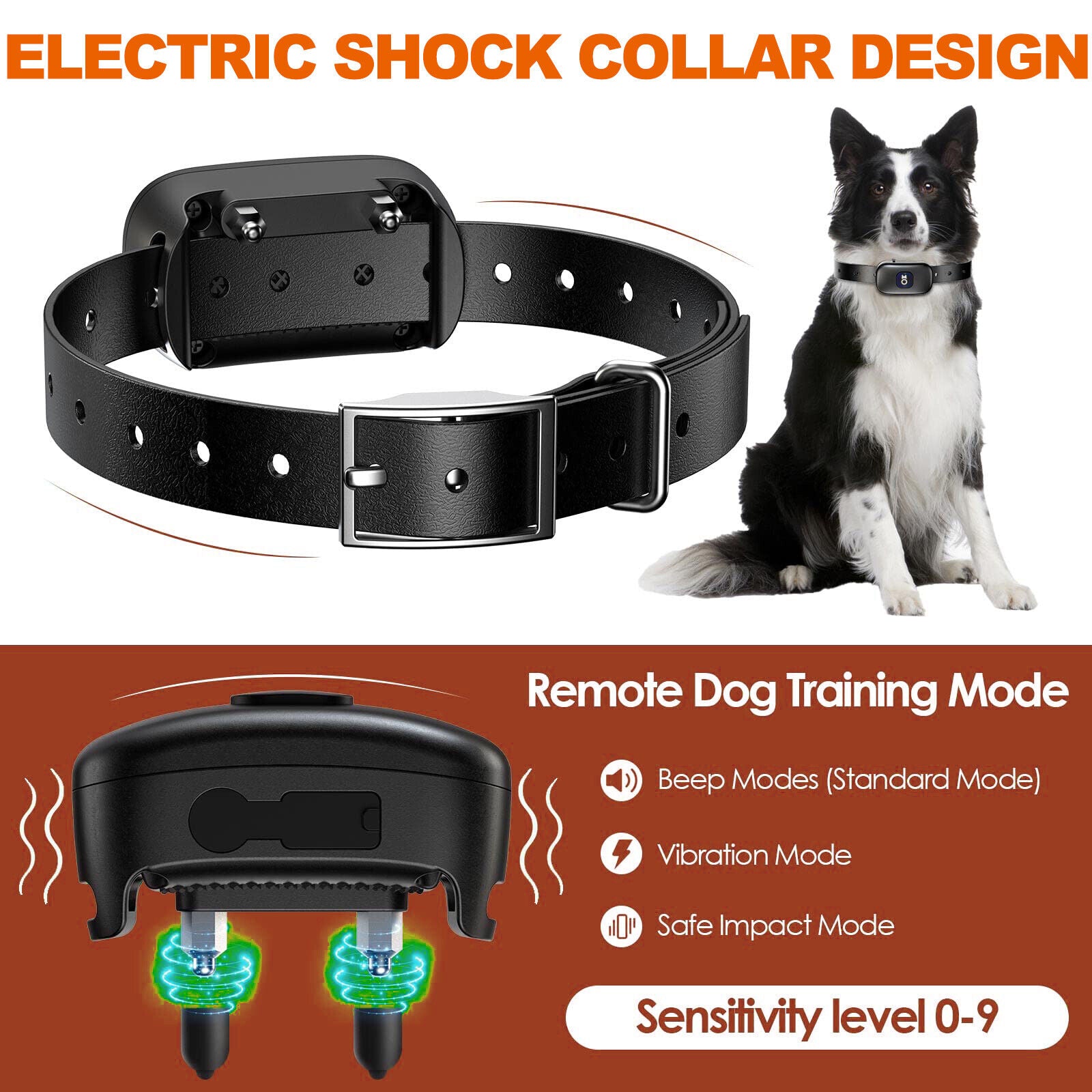 2 In 1 Rechargeable Waterproof Wireless Dog Fence, Remote Training Collar