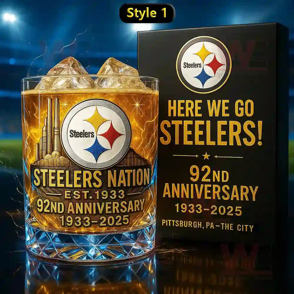 Pittsburgh Steelers Terrible Anniversary Glass