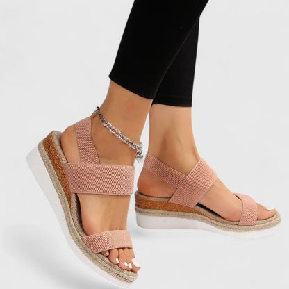 Astra | Knit Wedge Comfort Sandals