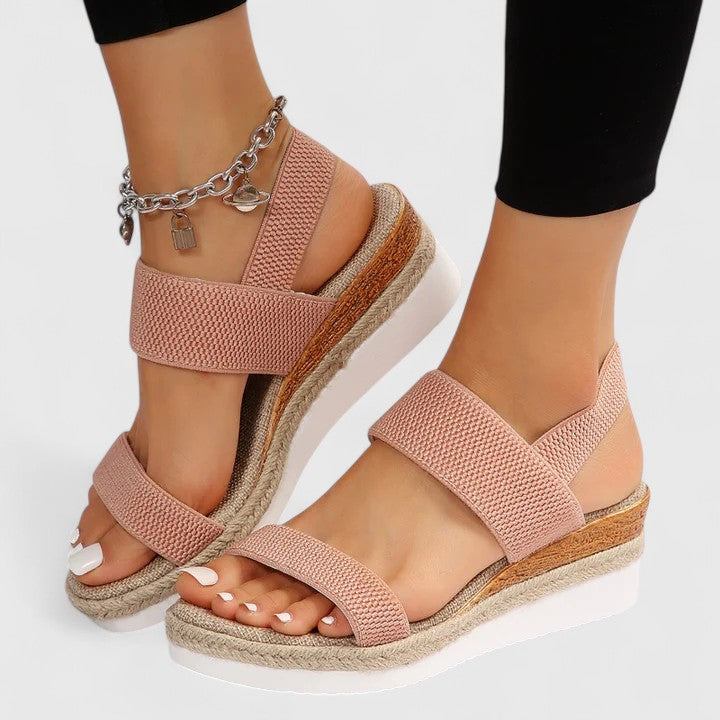 Astra | Knit Wedge Comfort Sandals