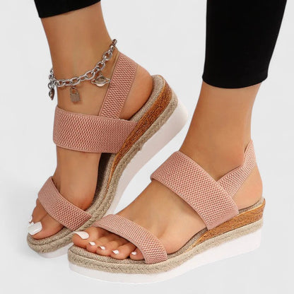 Astra | Knit Wedge Comfort Sandals