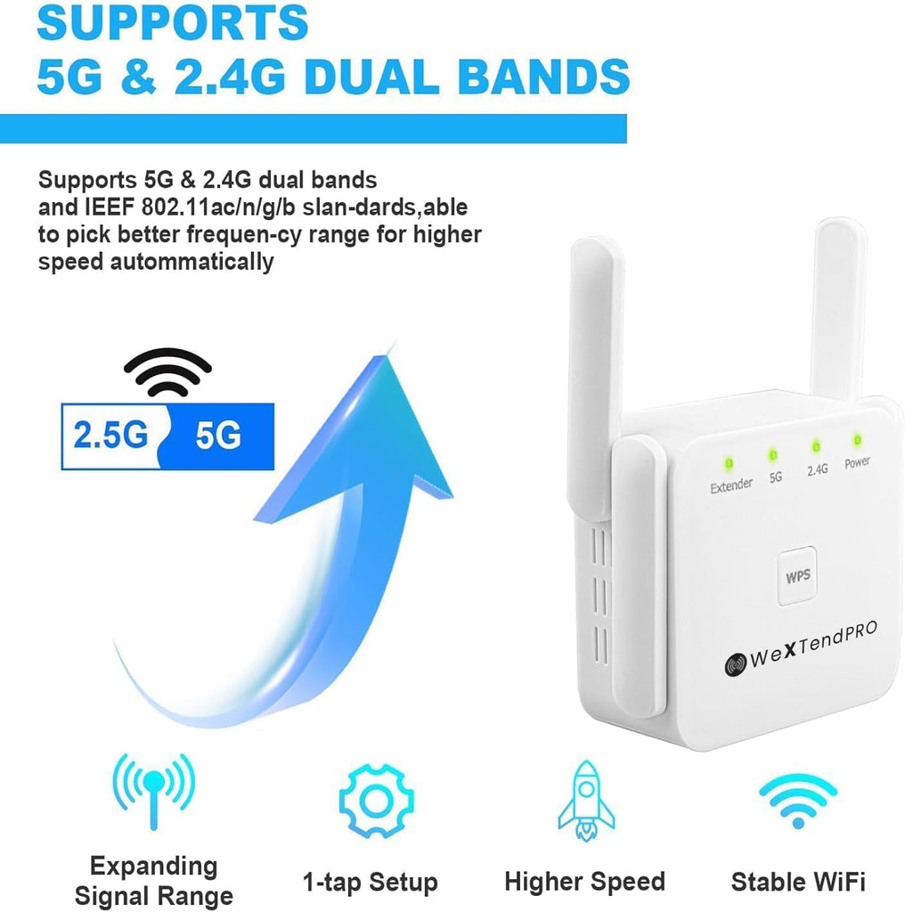 UltraXtend 5G WiFi Booster – Top WiFi Extender for Faste and Stronger Connection
