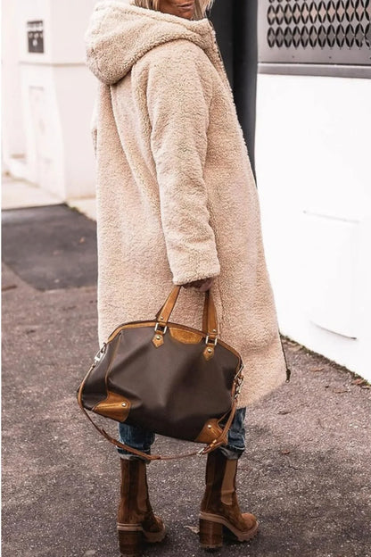 Marlowe | Women's Reversible Puffer Hooded Sherpa Coat