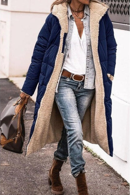 Marlowe | Women's Reversible Puffer Hooded Sherpa Coat