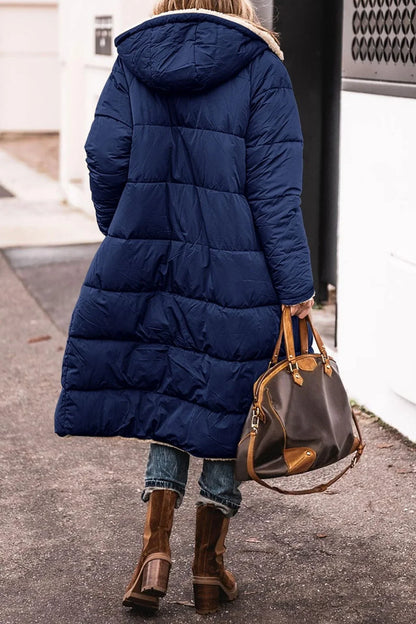 Marlowe | Women's Reversible Puffer Hooded Sherpa Coat