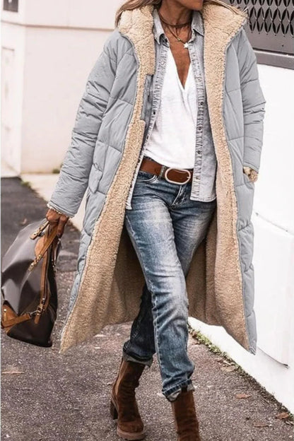 Marlowe | Women's Reversible Puffer Hooded Sherpa Coat